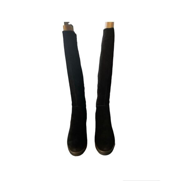 GIANI BERNINI Women's Black Buckle Accent Atlinaa Round Toe Wedge Zip Up leather - Picture 5 of 9